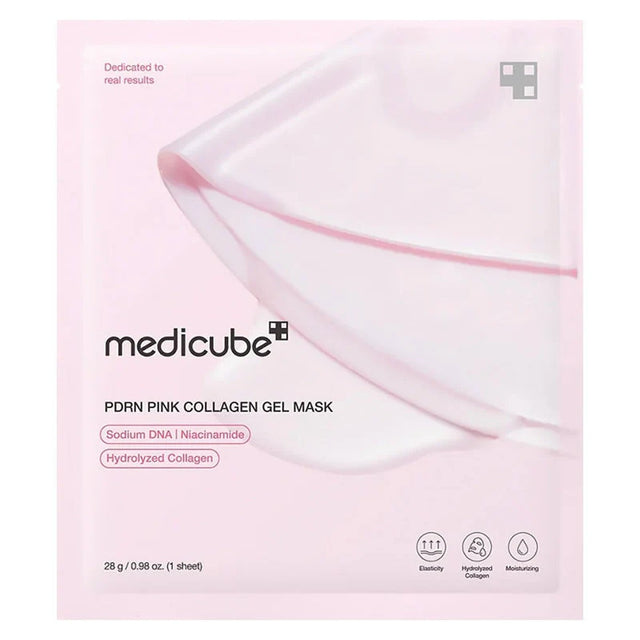 Masque visage Medicube PDRN Pink Collagen Gel Mask – soin coréen raffermissant et hydratant et anti âge