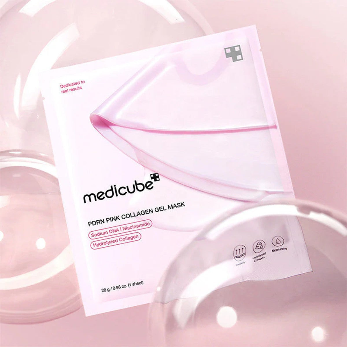 Masque visage Medicube PDRN Pink Collagen Gel Mask – soin coréen raffermissant et hydratant et anti âge
