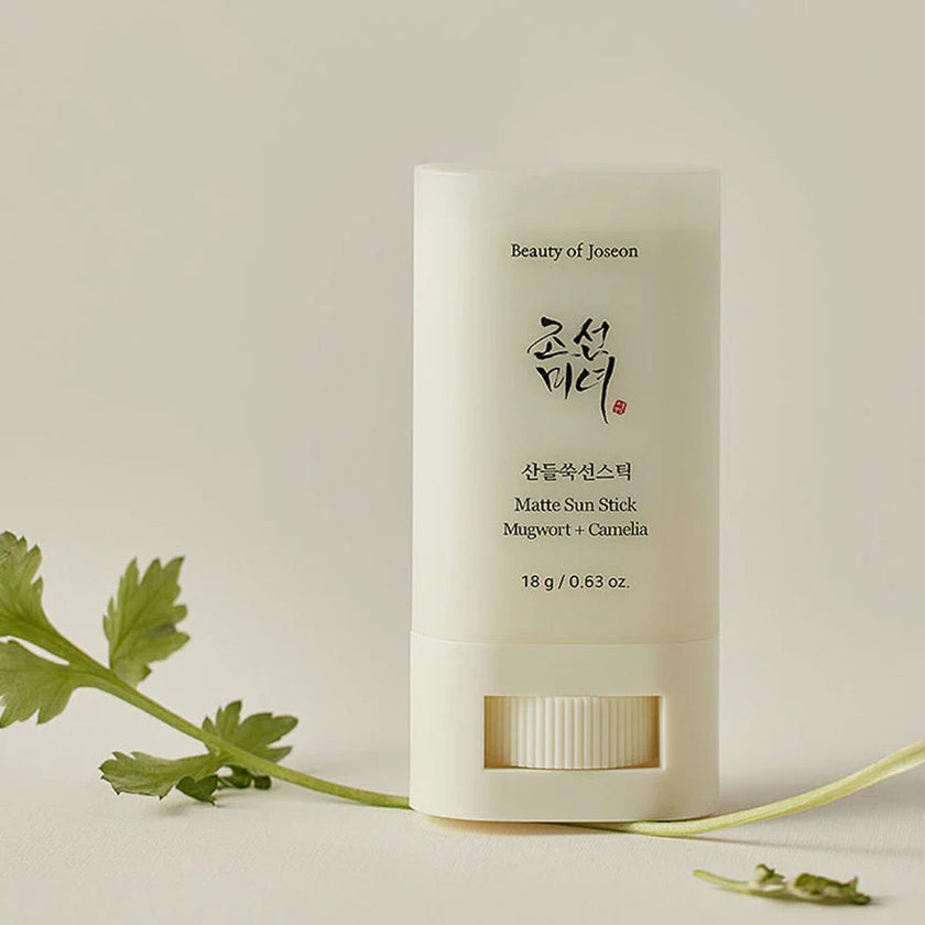 beauty of joseon stick solaire mat SPF50 Mugwort Camelia cosmétique coréen tahiti