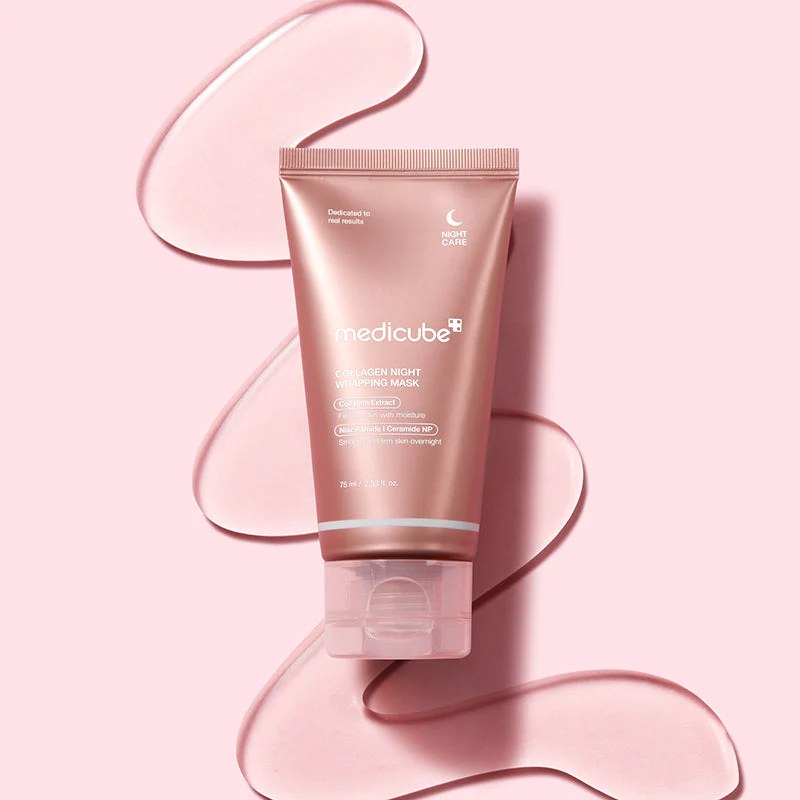 Masque de nuit Medicube Collagen Night Wrapping Mask au collagène pour une peau ferme et hydratée _ cosmétique coréen à Tahiti